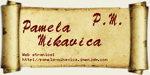 Pamela Mikavica vizit kartica
